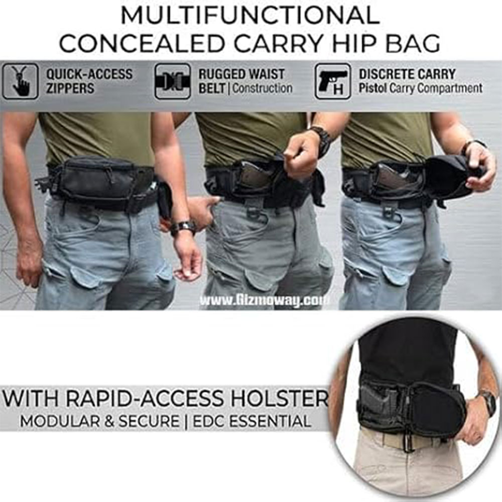 Borsa Tattica per Pistola, Bor - Edc Concealed Carry Fanny Pack recensione e prezzo